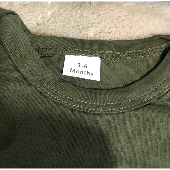 Daddys Boy Baby Boys Camo Set With Hat 3-6 Months Long Sleeve Army Green - Picture 4 of 13